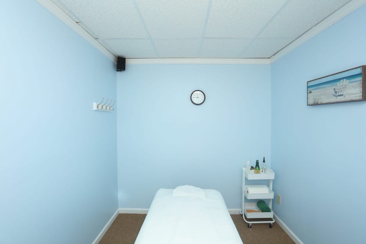 Tranquil treatment room at Paradise Massage