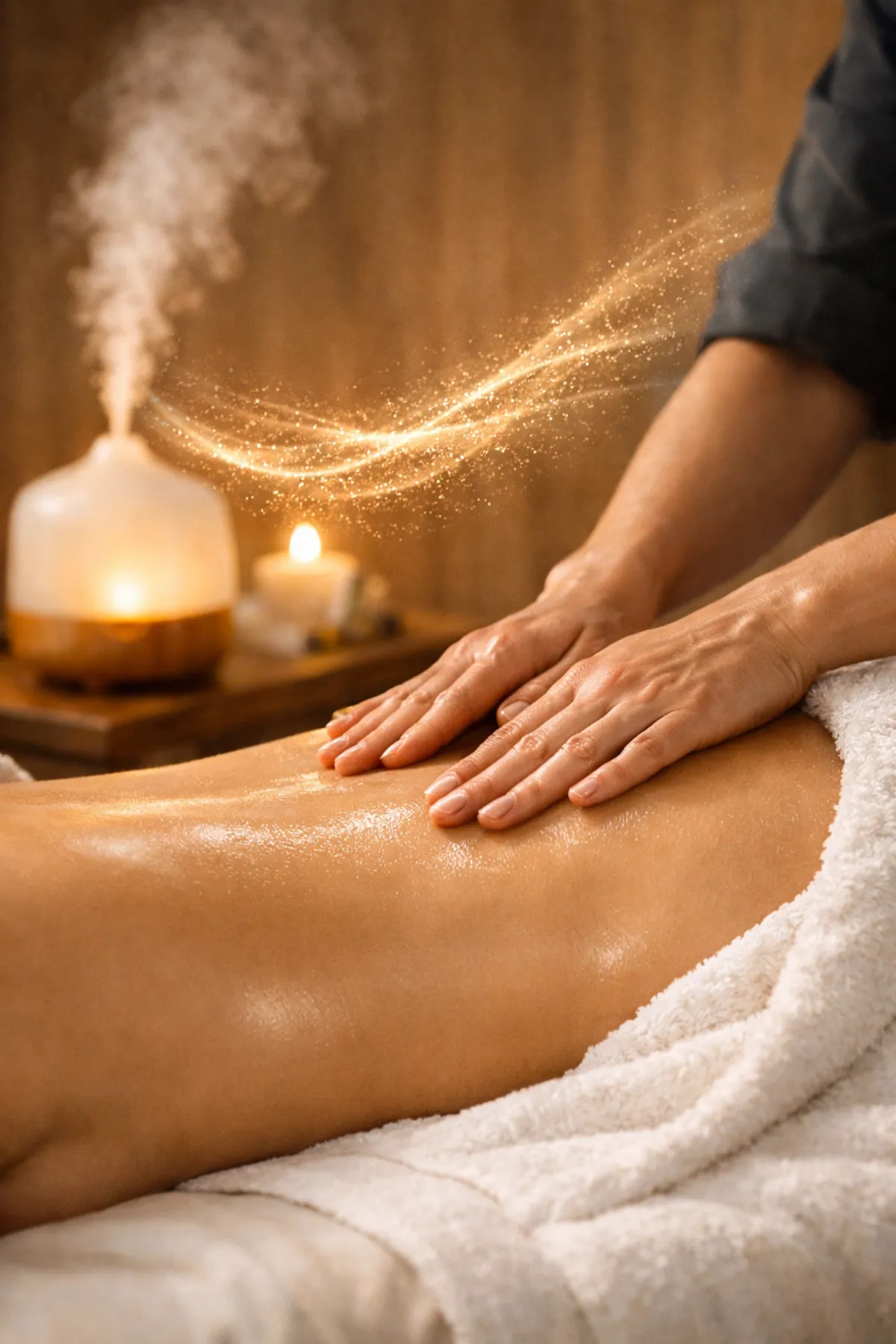 Therapist hands providing a circulation-boosting massage in Matawan NJ to improve mobility and blood flow.
