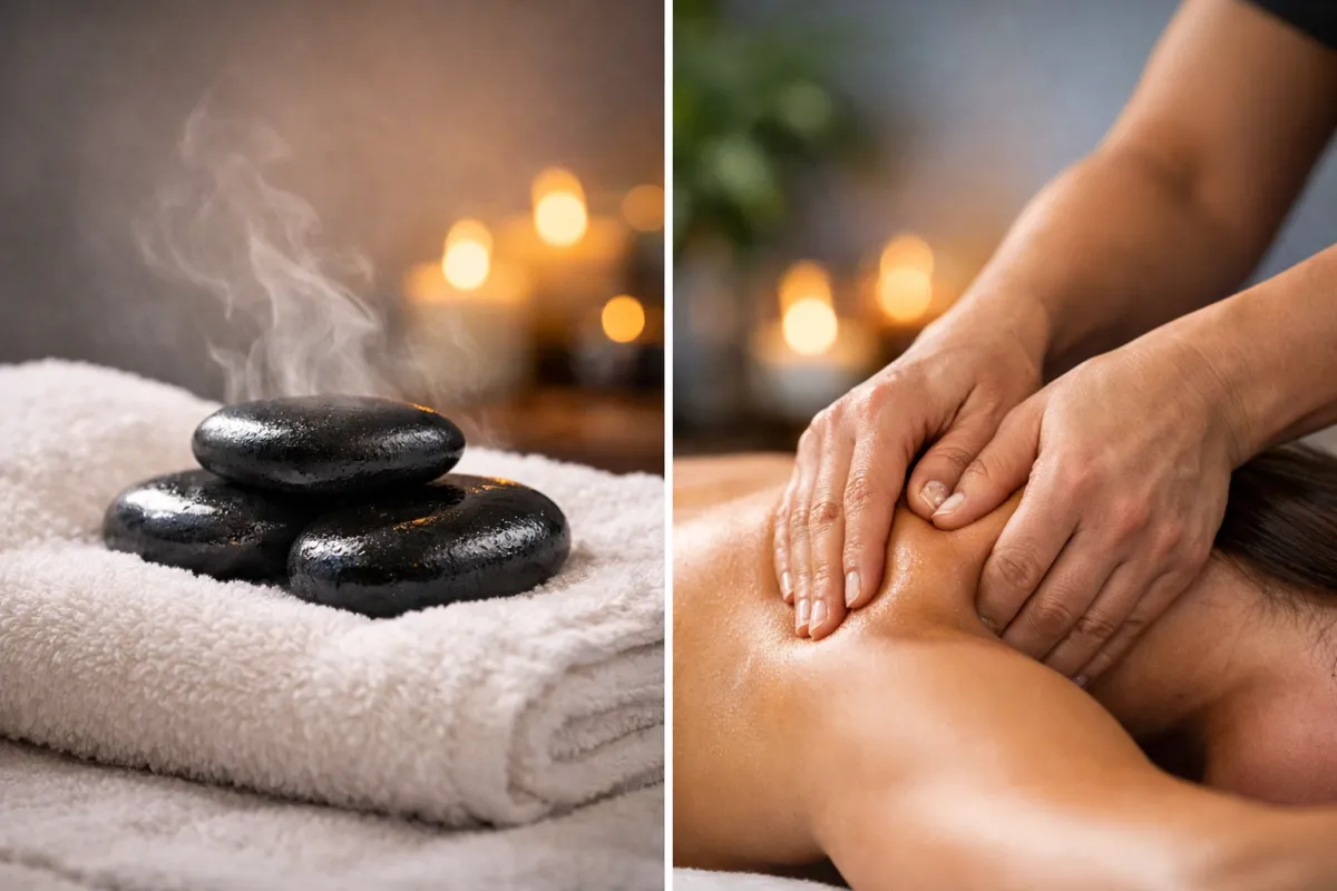 Comparison of hot stone massage NJ heated stones and professional deep tissue massage Matawan techniques.