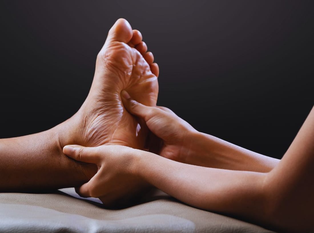 A therapeutic foot massage at Paradise Massage in Matawan, NJ