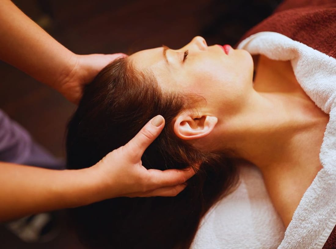 A relaxing head and scalp massage at Paradise Massage in Matawan, NJ